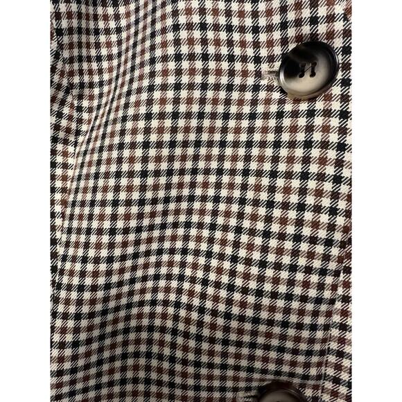 Vintage Style Button Up Vest Medium Light Academia Preppy Equestrian Plaid Boho - Picture 8 of 12